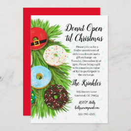 ドーナツクリスマスプレゼント交換パーティー招待状 招待状