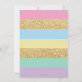 ドーナツグループアップユニコーン誕生日招待状ガール 招待状 (裏面)