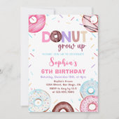 ドーナツグロウアップウォーターカラードーナツ誕生日招待状 招待状 (正面)