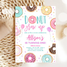 ドーナツグロウアップウォーターカラー私たちの甘い女の子誕生日I