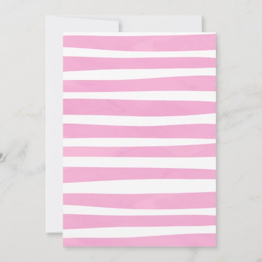 ドーナツグロウアップウォーターカラー私たちの甘い女の子誕生日I 招待状 (裏面)