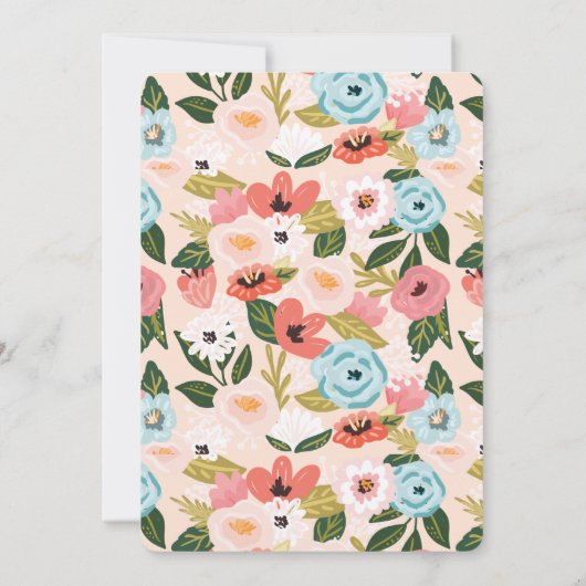 ドーナツグロウアップフローラ開花ドーナツ誕生日 招待状 (裏面)