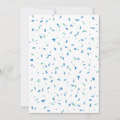 ドーナツグロウアップブルードーナツ誕生日招待状 招待状 (裏面)