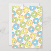 ドーナツグロウアップボーイ誕生日招待状ブルー 招待状 (裏面)