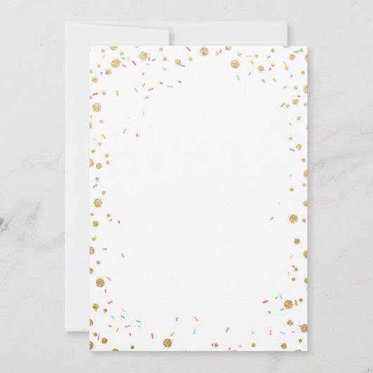 ドーナツグロウアップ誕生日招待状 招待状 (裏面)