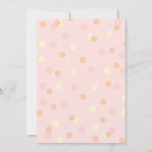 ドーナツグローアップテーマ誕生日小さな女の子ブランチ 招待状 (裏面)