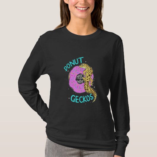ドーナツゲッコズヒョウGecko Lizard爬虫類キーパー Tシャツ (正面)