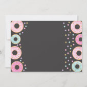 ドーナツサンキューカードドーナツ成長パーティーピンク金ゴールド サンキューカード (裏面)