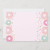 ドーナツサンキューカードドーナツ成長パーティーピンク金ゴールド サンキューカード (裏面)