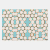 ドーナツシナモンの渦巻き旋回と串状の花 ラッピングペーパーシート (正面3)