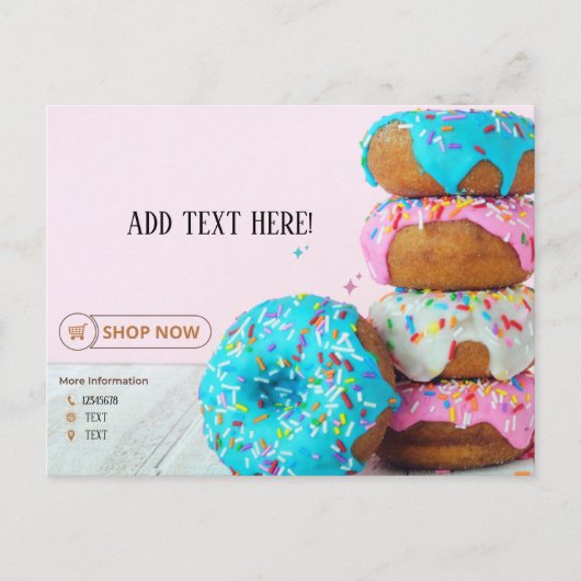 ドーナツショップサンキューカード ポストカード (正面)