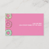 ドーナツショップベーカリーカフェペースト 名刺 (裏面)