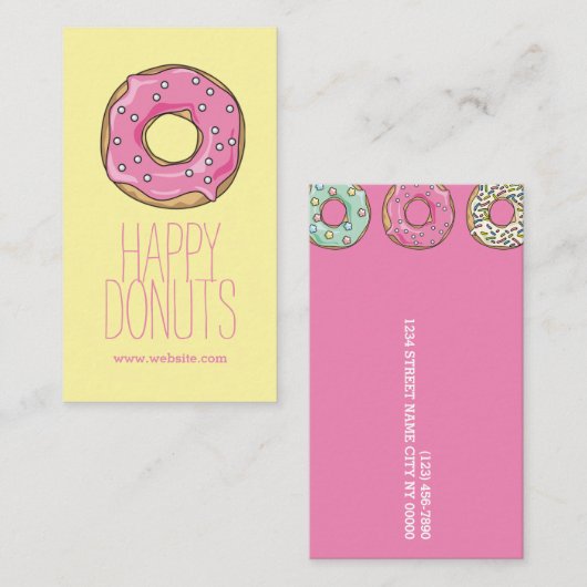 ドーナツショップベーカリーカフェペースト 名刺 (正面/裏面)