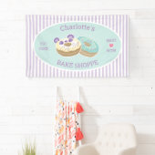 ドーナツショップベーカリー紫と緑 横断幕 (インサイチュ)