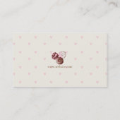 ドーナツショップ名刺カットピンクハート 名刺 (裏面)