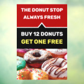 ドーナツショップ販促ウィンドウの固着テンプレート ウィンドウサイン (シート3)