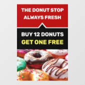 ドーナツショップ販促ウィンドウの固着テンプレート ウィンドウサイン (シート)