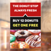 ドーナツショップ販促ウィンドウの固着テンプレート ウィンドウサイン (シート2)