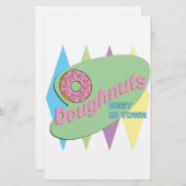 ドーナツショップ 便箋 (正面/裏面)