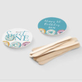 ドーナツスイートワンブルー1st誕生日パーティー ハンドファン (組立なし)