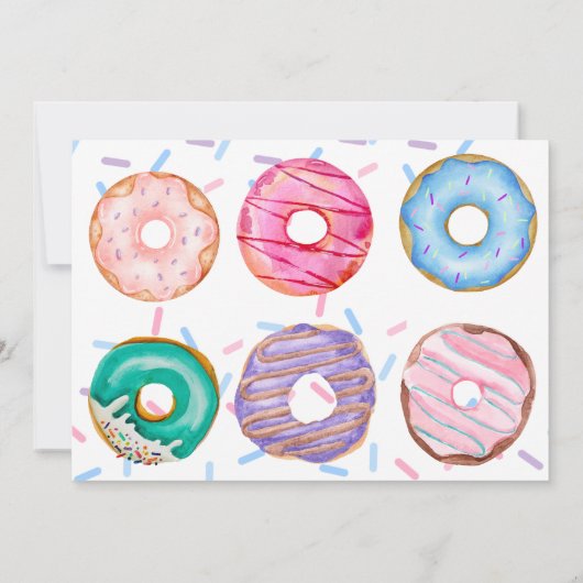 ドーナツスイートワン1歳の誕生日パーティー 招待状 (裏面)