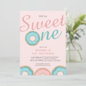 ドーナツスイートワン1歳の誕生日パーティー 招待状 (スタンド正面)