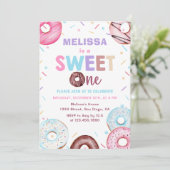 ドーナツスウィートワンバースデーパーティードーナツ1歳 招待状 (スタンド正面)