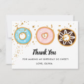 ドーナツスウィート2ndバースデーフラットサンキューカード サンキューカード (正面)