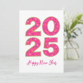 ドーナツスタイルシンプルハッピーニューイヤーカード2025 シーズンカード (スタンド正面)