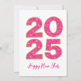 ドーナツスタイルシンプルハッピーニューイヤーカード2025 シーズンカード