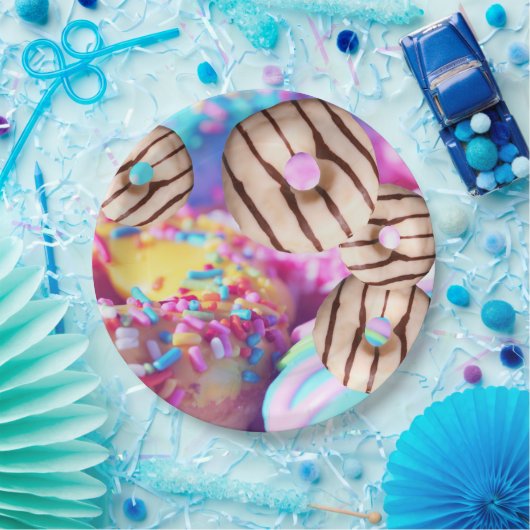 ドーナツスタイル紙パーティープレート ペーパープレート (パーティー)