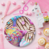 ドーナツスタイル紙パーティープレート ペーパープレート (パーティー)