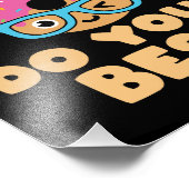 ドーナツストレスあなたの最高の先生テストの日を行う フォトプリント (角)