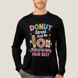 ドーナツストレスジャストドゥー最高のおもしろいレトロ トライブレンドTシャツ