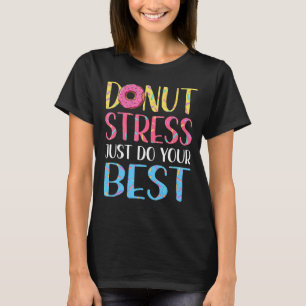 ドーナツストレステスト日先生メンズウィメンズドーナツ Tシャツ