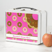 ドーナツスプ気にリンクドーナツピパーソナライズされたンク メタルランチボックス (インサイチュ)