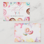 ドーナツタイムウォーター感謝していカーの赤ちゃんシャワー ノートカード (正面/裏面)