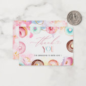 ドーナツタイムウォーター感謝していカーの赤ちゃんシャワー ノートカード (正面/裏面インサイチュ)