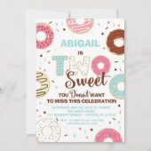 ドーナツテーマの誕生日の招待状 招待状 (正面)