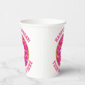 ドーナツテーマ誕生日パーティカスタムー紙カップ 紙コップ (右)