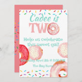 ドーナツテーマ2歳 招待状 (正面/裏面)