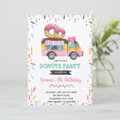 ドーナツトラックの誕生日の招待 シーズンカード (スタンド正面)