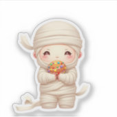 ドーナツトリートで愛らしいミイラベビー シール (正面)