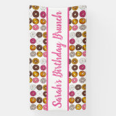 ドーナツドーナッツバースデーパーティーブランチベイクセール 横断幕 (縦)