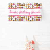 ドーナツドーナッツバースデーパーティーブランチベイクセール 横断幕 (インサイチュ)