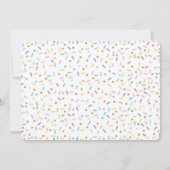 ドーナツドーナツは招待の誕生日を振りかけます育てます 招待状 (裏面)