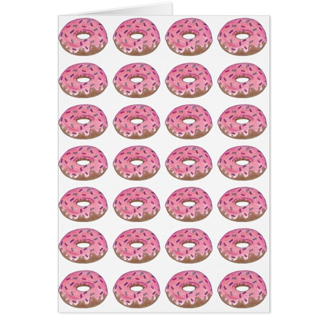 ドーナツドーナツ付きピンクドーナツ食品カード (正面)