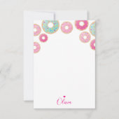 ドーナツノート紙かわいいカラフル感謝してい先生ユー 招待状 (正面)