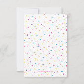 ドーナツノート紙かわいいカラフル感謝してい先生ユー 招待状 (裏面)