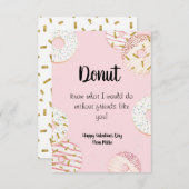 ドーナツバレンタインデー教室カード サンキューカード (正面/裏面)